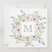 Uw Monogram in een Aangepaste uitnodigingen van he (Voorkant)