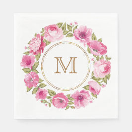 Uw monogram in een bladerdepapierservet van het Li Servet