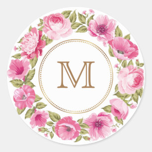 Uw monogram in een Bloedvat Lijst stickers