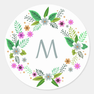 Uw monogram in een Bloedvat Lijst stickers