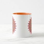 Uw monogram in een Boho-Lijst Mok (Midden)