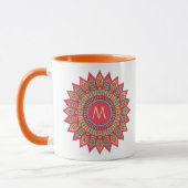 Uw monogram in een Boho-Lijst Mok (Links)