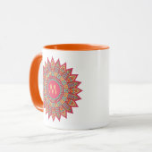 Uw monogram in een Boho-Lijst Mok (Voorkant links)