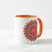 Uw monogram in een Boho-Lijst Mok (Voorkant rechts)