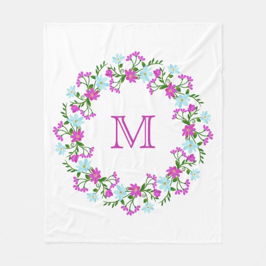 Uw monogram in een ventilatordeken van het Lijst v Fleece Deken (Voorkant)