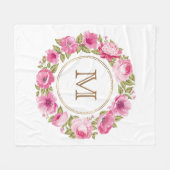 Uw monogram in een ventilatordeken van het Lijst v Fleece Deken (Voorkant (Horizontaal))