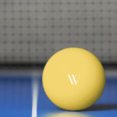 Uw monogram in geel pingpongbal (Net)