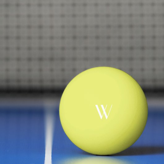 Uw monogram in geel pingpongbal (Net)