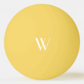 Uw monogram in geel pingpongbal (Achterkant)