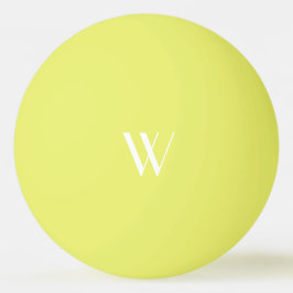 Uw monogram in geel pingpongbal