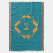 Uw monogram in Geometric Pattern goot deken (Voorkant Verticaal)