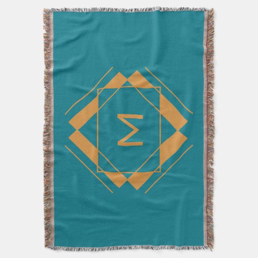 Uw monogram in Geometric Pattern goot deken (Voorkant Verticaal)