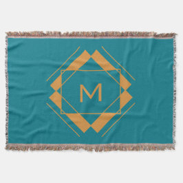 Uw monogram in Geometric Pattern goot deken