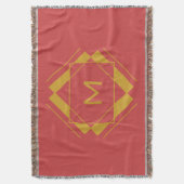 Uw monogram in Geometric Pattern goot deken (Voorkant Verticaal)