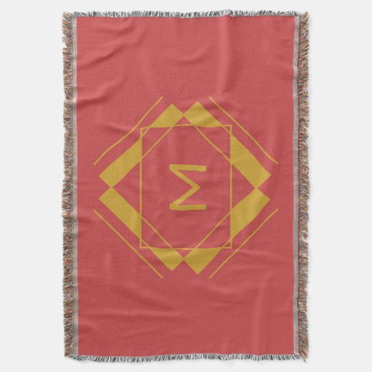 Uw monogram in Geometric Pattern goot deken (Voorkant Verticaal)