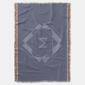 Uw monogram in Geometric Pattern goot deken (Voorkant Verticaal)