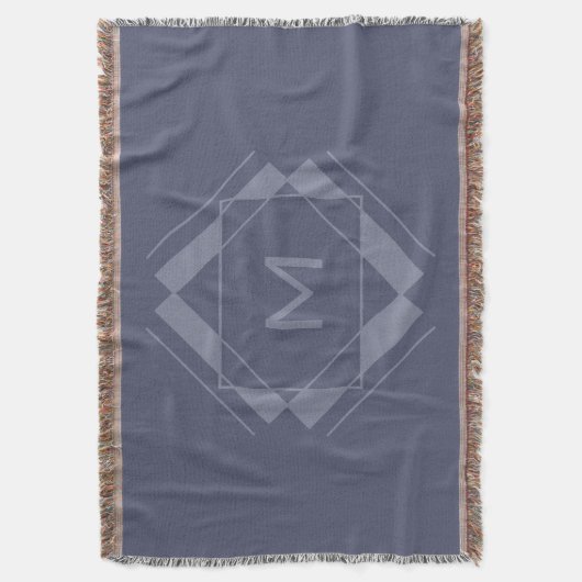 Uw monogram in Geometric Pattern goot deken (Voorkant Verticaal)