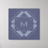 Uw monogram in het canvas Geometric Pattern Afdruk (Voorkant)