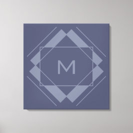 Uw monogram in het canvas Geometric Pattern Afdruk