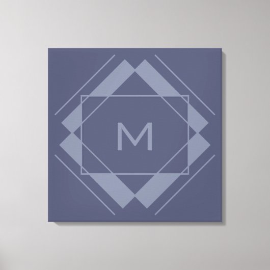 Uw monogram in het canvas Geometric Pattern Afdruk (Voorkant)
