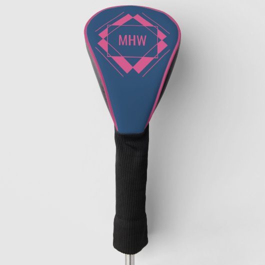 Uw monogram in het stuurprogramma voor Geometric P Golfheadcover (Voorkant)