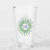 Uw monogram in Lijst glas met leder (Achterkant)