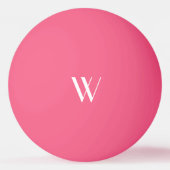 Uw monogram in roze pingpongbal (Voorkant)