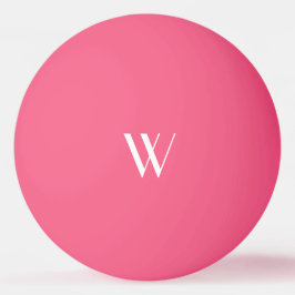 Uw monogram in roze pingpongbal