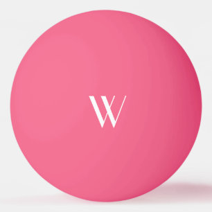 Uw monogram in roze pingpongbal