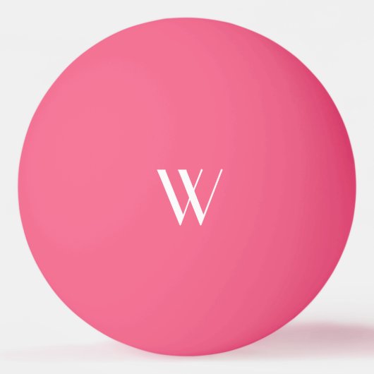 Uw monogram in roze pingpongbal (Achterkant)