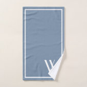 Uw monogram in vervaagde denim kleur bad handdoek (Handdoek)
