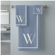 Uw monogram in vervaagde denim kleur