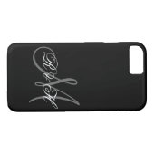 UW MONOGRAM-INITIALEN | EENVOUDIGE ZWARTE GRAY Case-Mate iPhone CASE (Achterkant (Horizontaal))