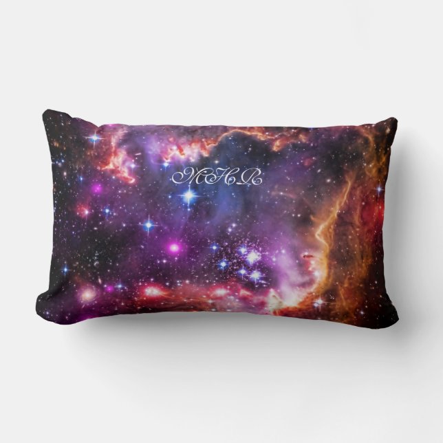 Uw Monogram Initialen Starry Wingtip van SMC Kussen (Voorkant)