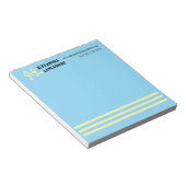 Uw monogram label - veelkleurig notitieblok (Schuin)