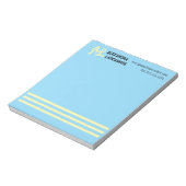 Uw monogram label - veelkleurig notitieblok (Linkerzijde)