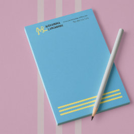 Uw monogram label - veelkleurig notitieblok