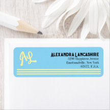 Uw monogram labels - veelkleurig