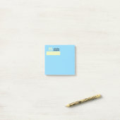 Uw monogram labels - veelkleurig post-it® notes (Op bureau)