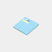 Uw monogram labels - veelkleurig post-it® notes (Schuin)