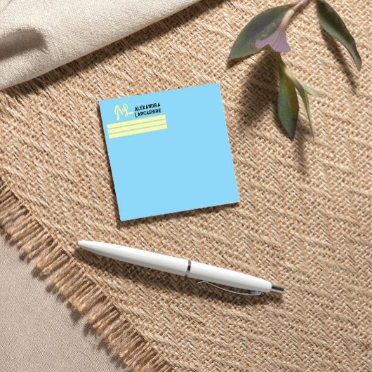 Uw monogram labels - veelkleurig post-it® notes