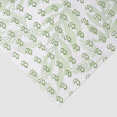 Uw monogram op groene bladeren tissuepapier (Detail)