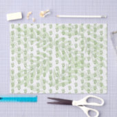 Uw monogram op groene bladeren tissuepapier (Craft)