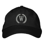 Uw Monogram Pet Letter Laurels Embroidery (Voorkant)