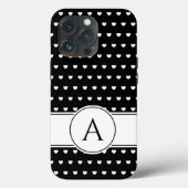 Uw monogram stijlvol zwart en wit Case-Mate iPhone case (Achterkant)