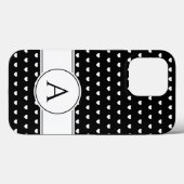 Uw monogram stijlvol zwart en wit  Case-Mate iPhone case (Achterkant (horizontaal))