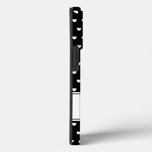 Uw monogram stijlvol zwart en wit  Case-Mate iPhone case (Achterkant / Rechts)