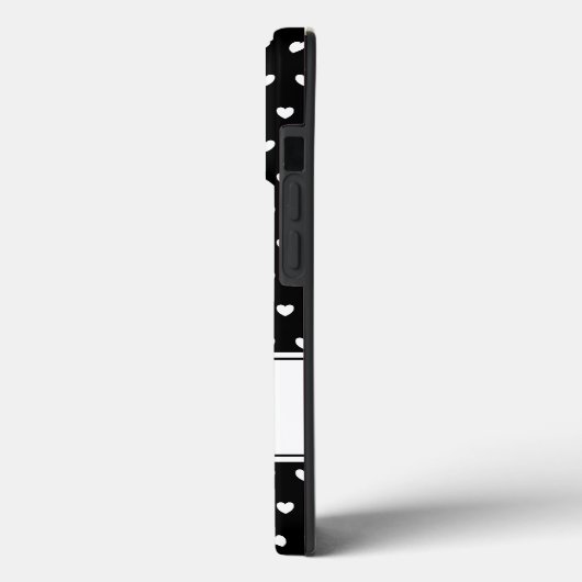 Uw monogram stijlvol zwart en wit Case-Mate iPhone case (Achterkant / Links)