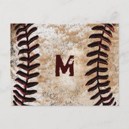 Uw Monogram Vintage Honkbal Postkaarten