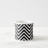 UW MONOGRAM, ZWARTE CHEVRON ESPRESSO KOP (Voorkant)